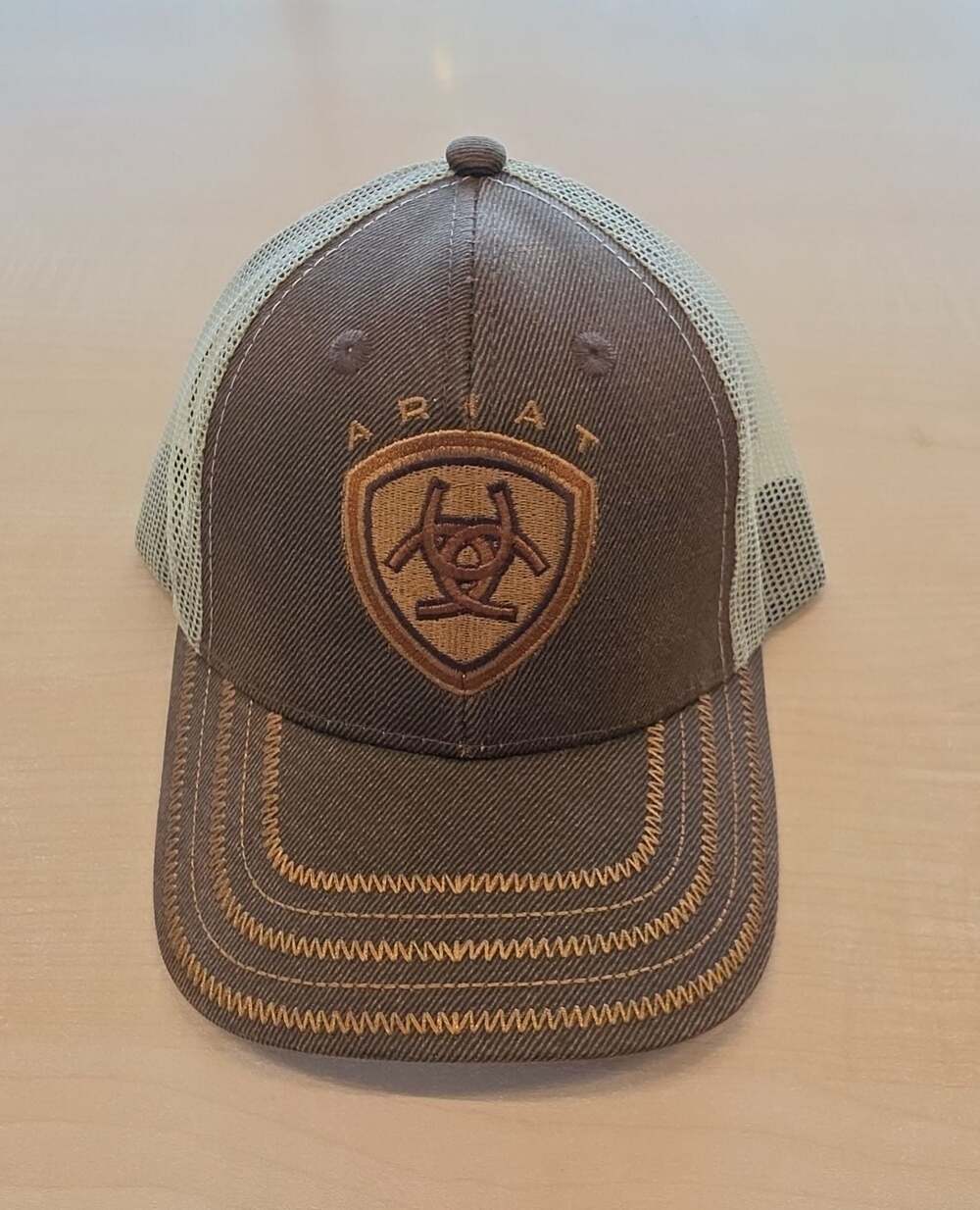Ariat Oilskin Shield Logo Mesh Back Trucker Cap